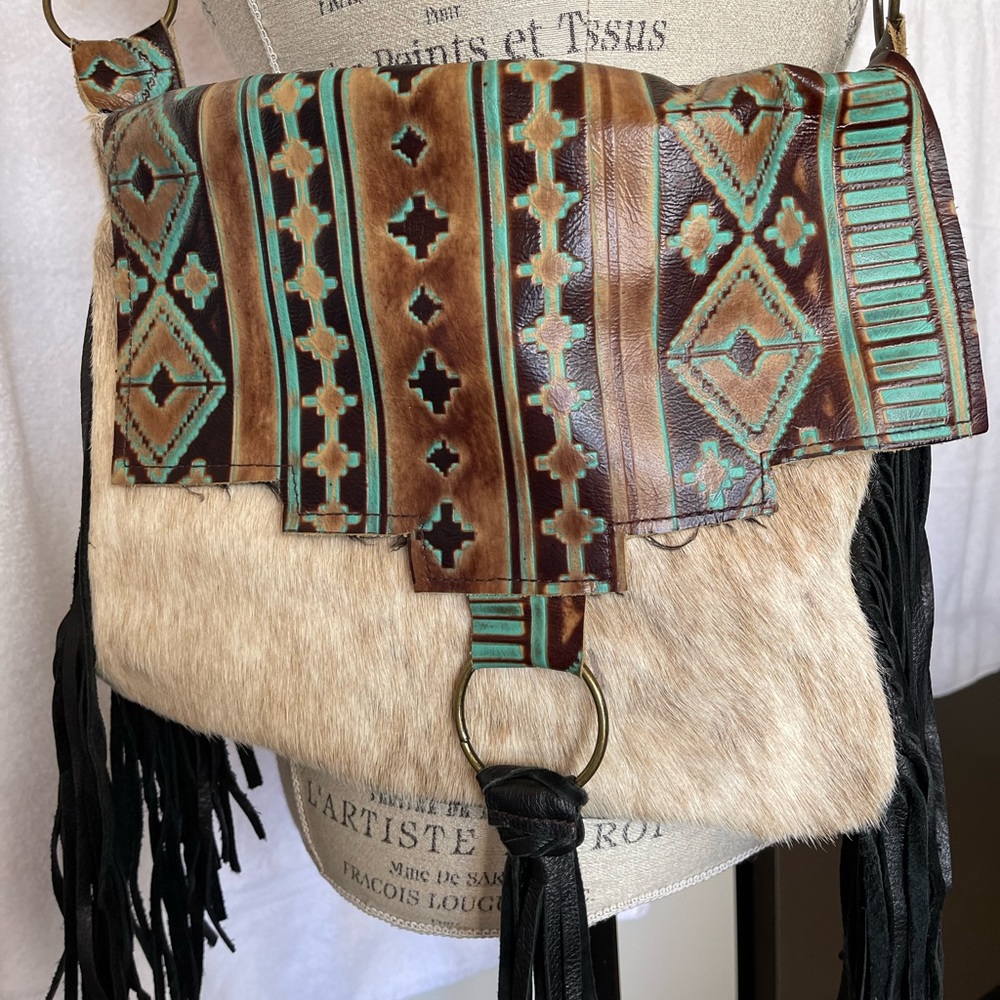 Natural leather handbag